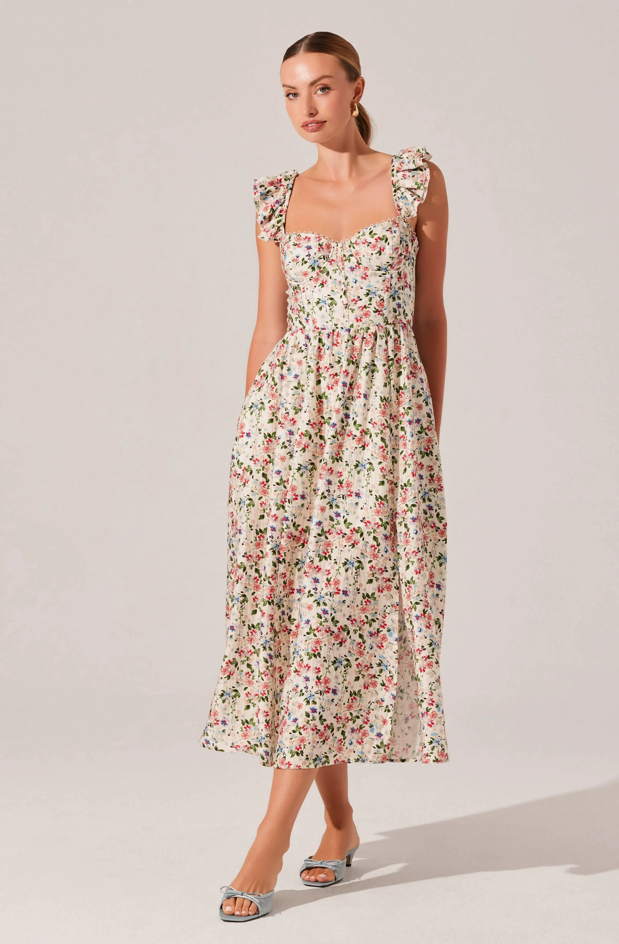 Wedelia Print Midi Dress - Image 19