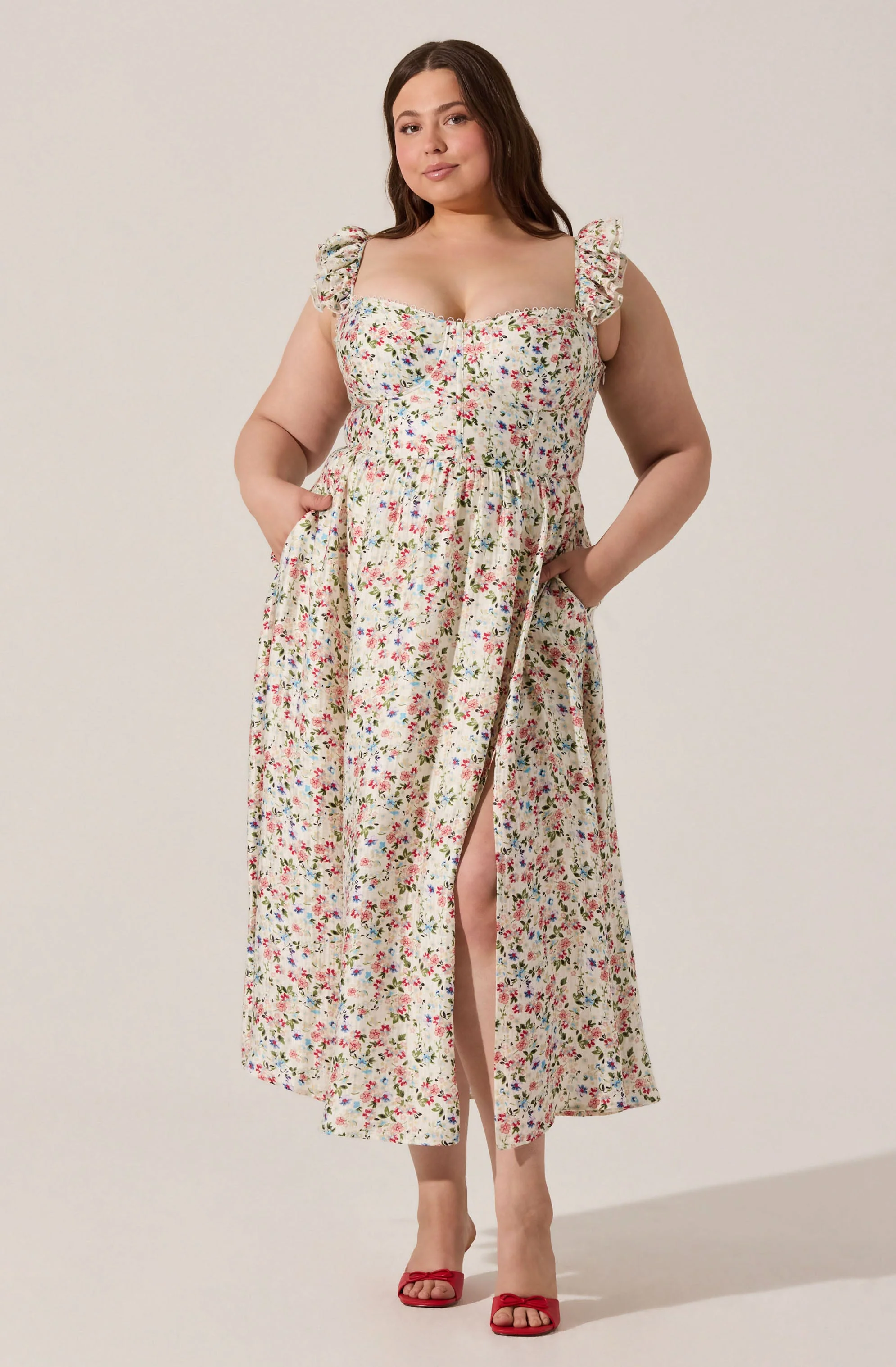 Wedelia Print Midi Dress - Image 25