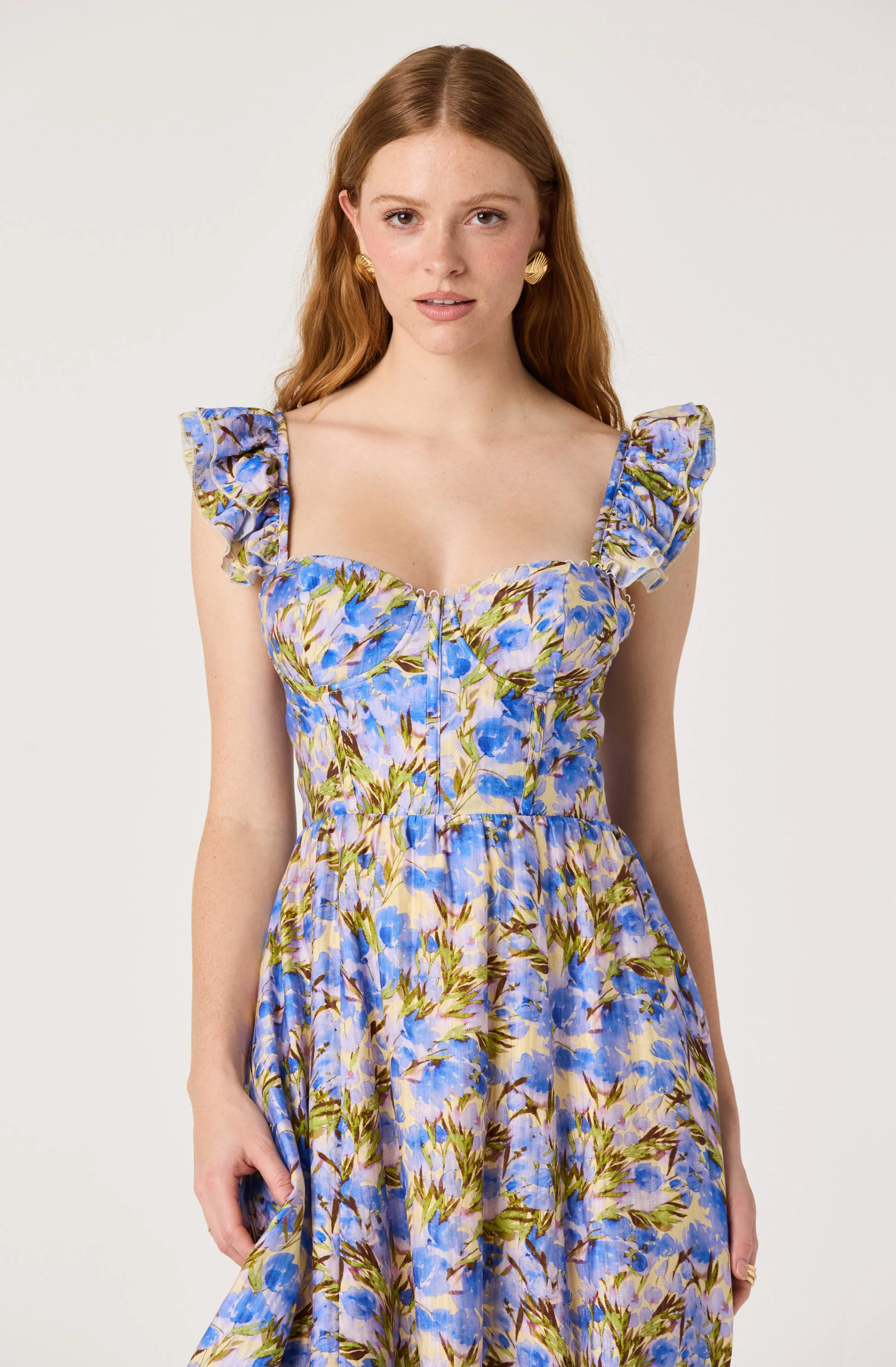 Wedelia Print Midi Dress - Image 5