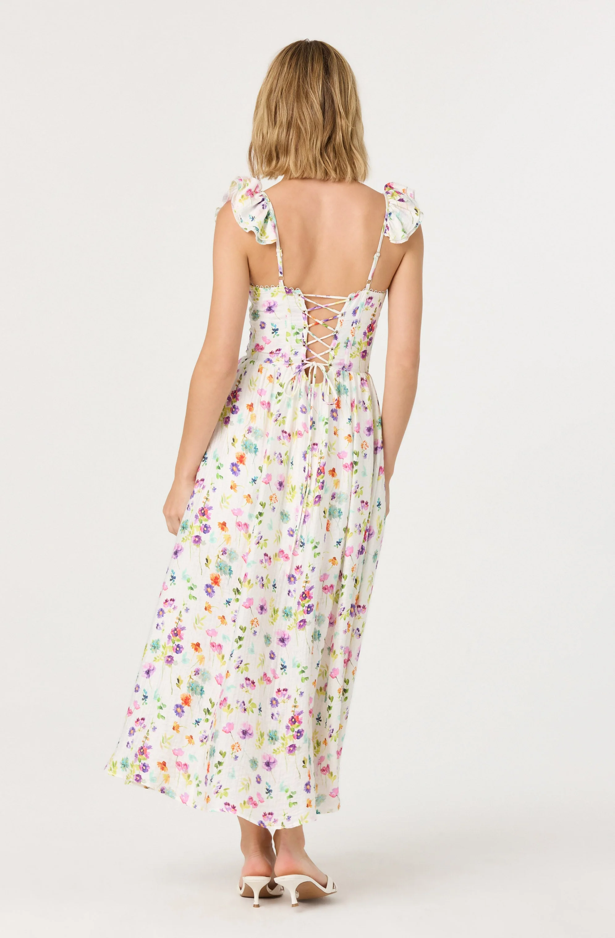 Wedelia Floral Bustier Midi Dress - Image 3