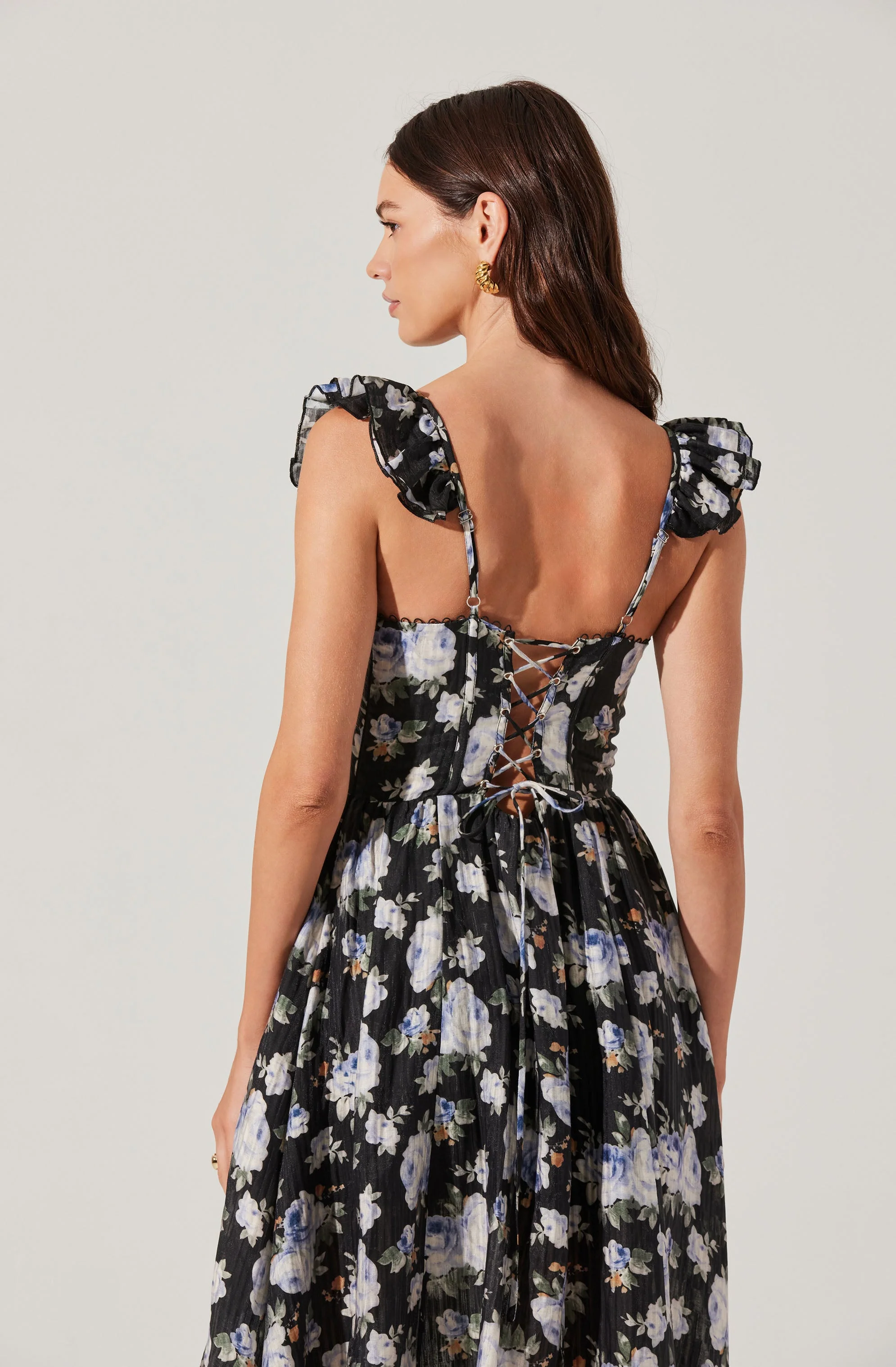 Wedelia Floral Bustier Midi Dress - Image 4