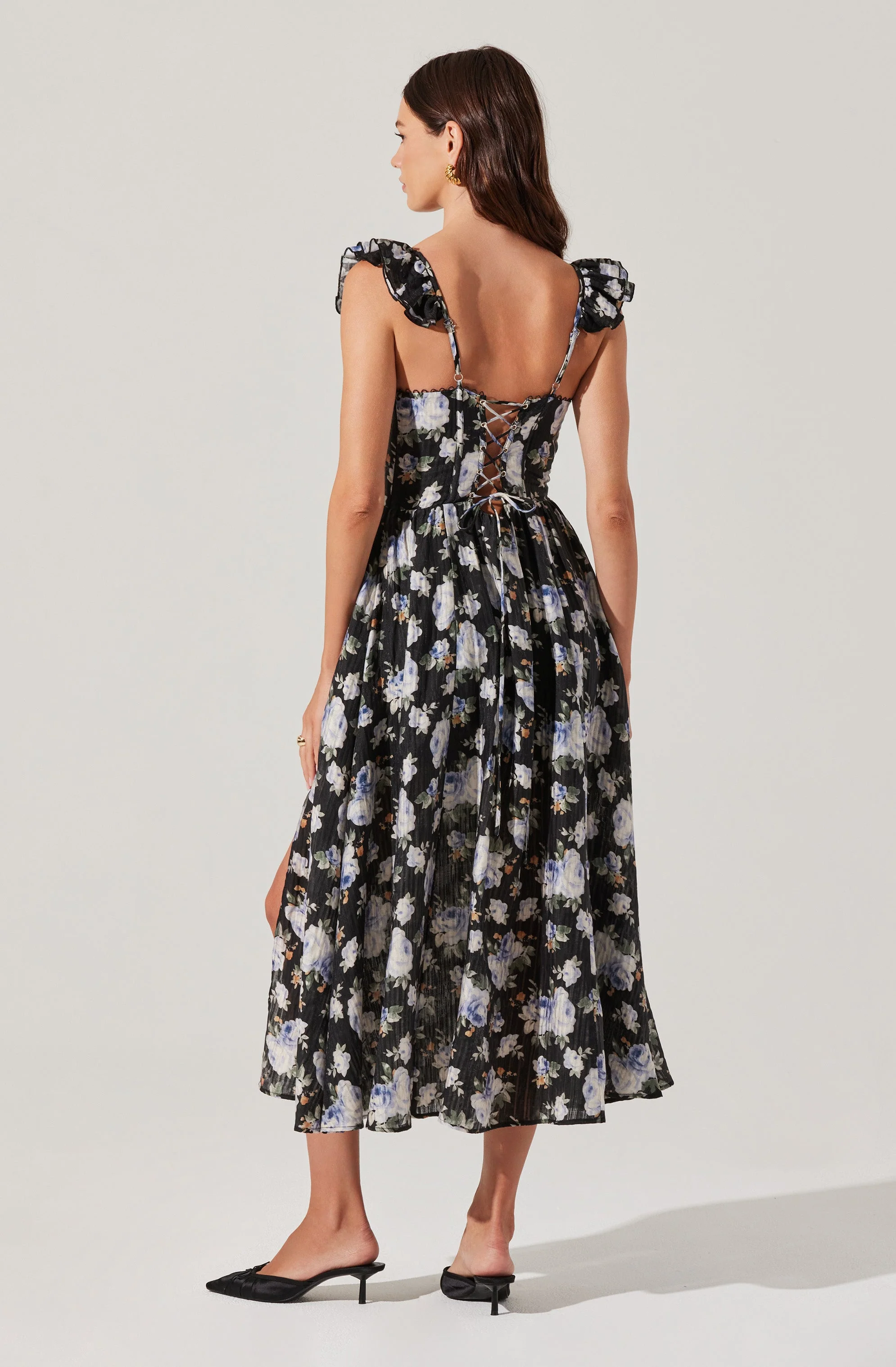 Wedelia Floral Bustier Midi Dress - Image 6
