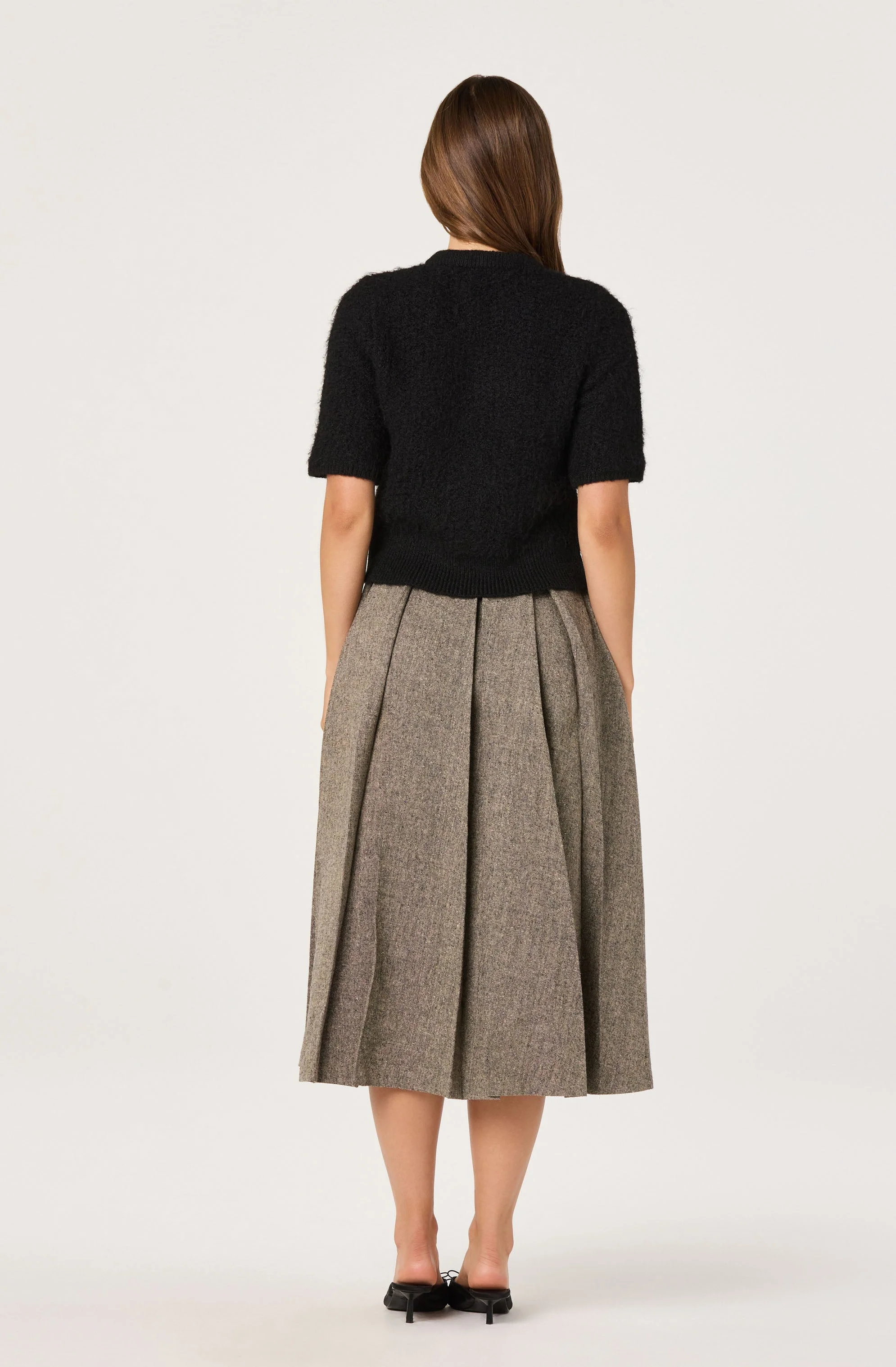 Wide Pleat Midi Skirt - Image 5