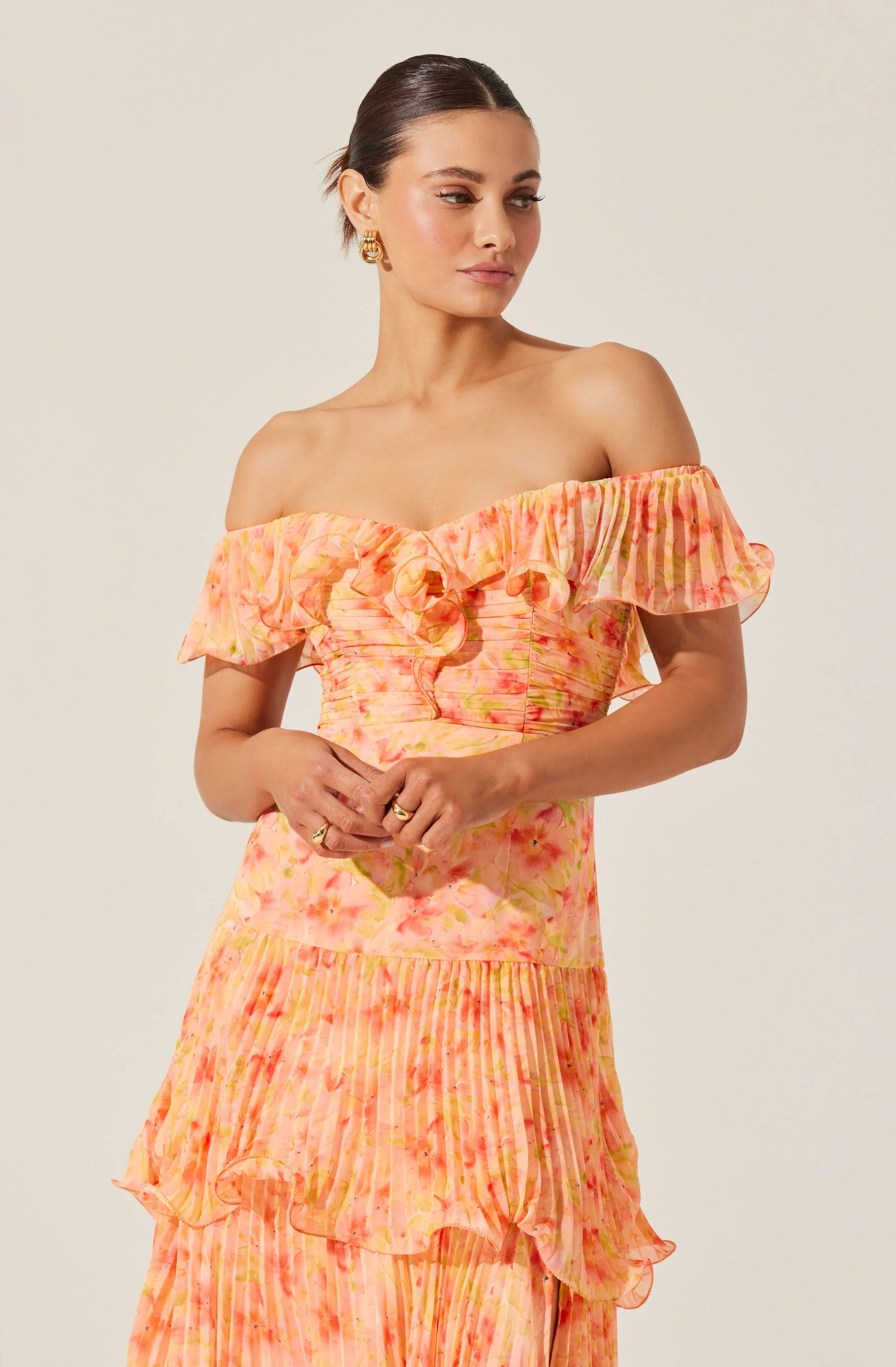 Wilder Pleated Floral Maxi Dress - Image 3