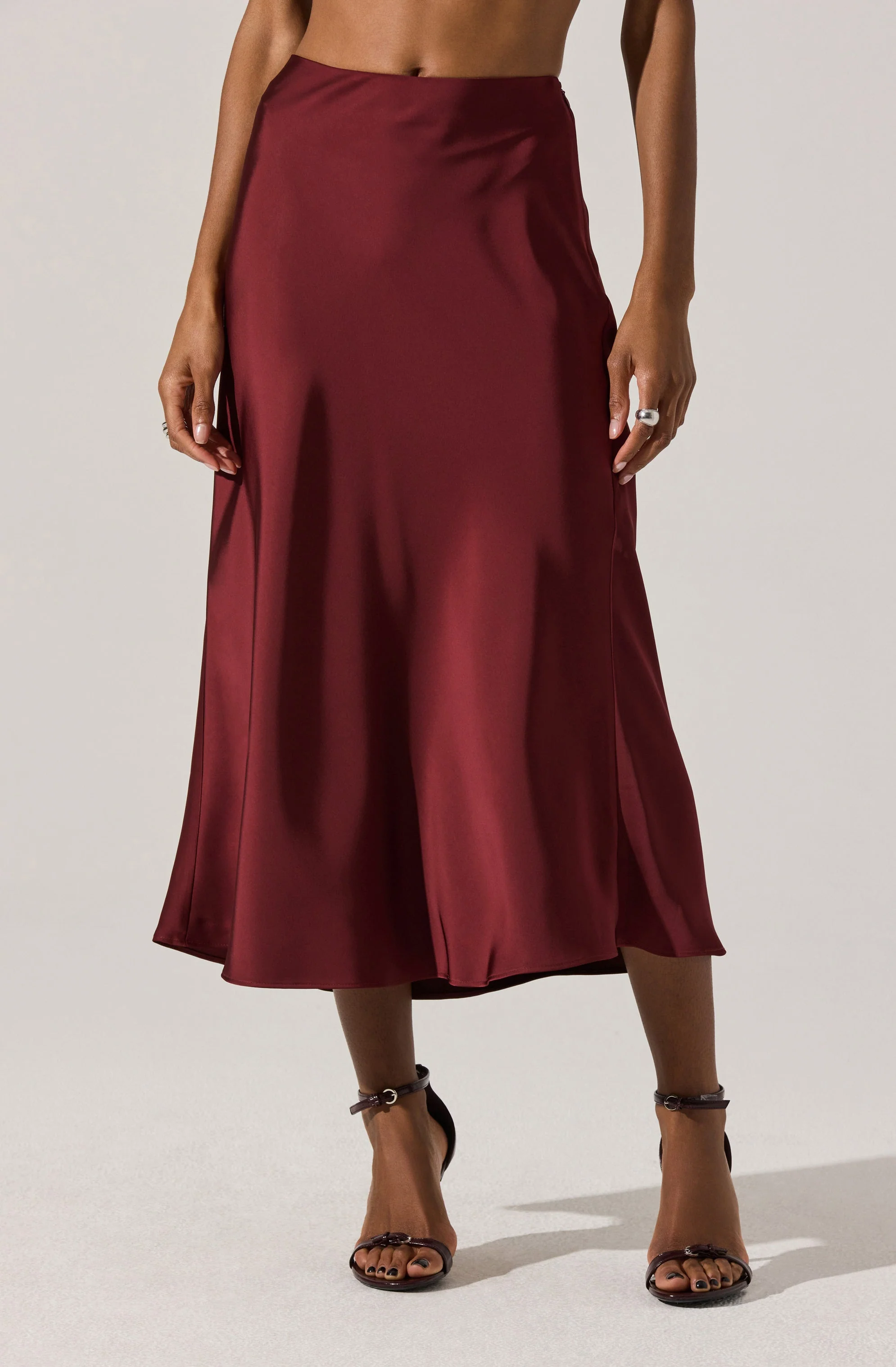 Windey Satin Midi Skirt - Image 2