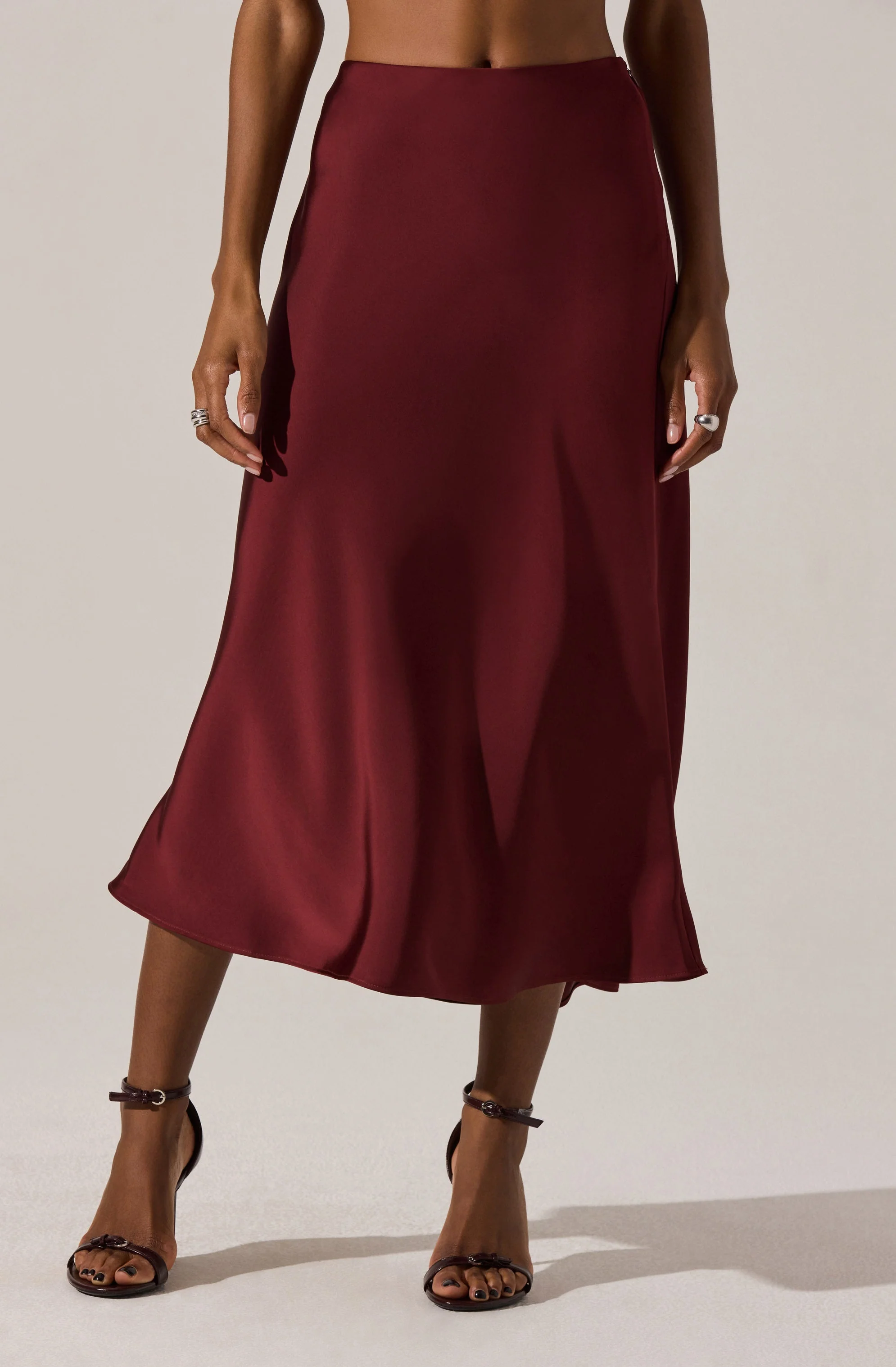 Windey Satin Midi Skirt - Image 6