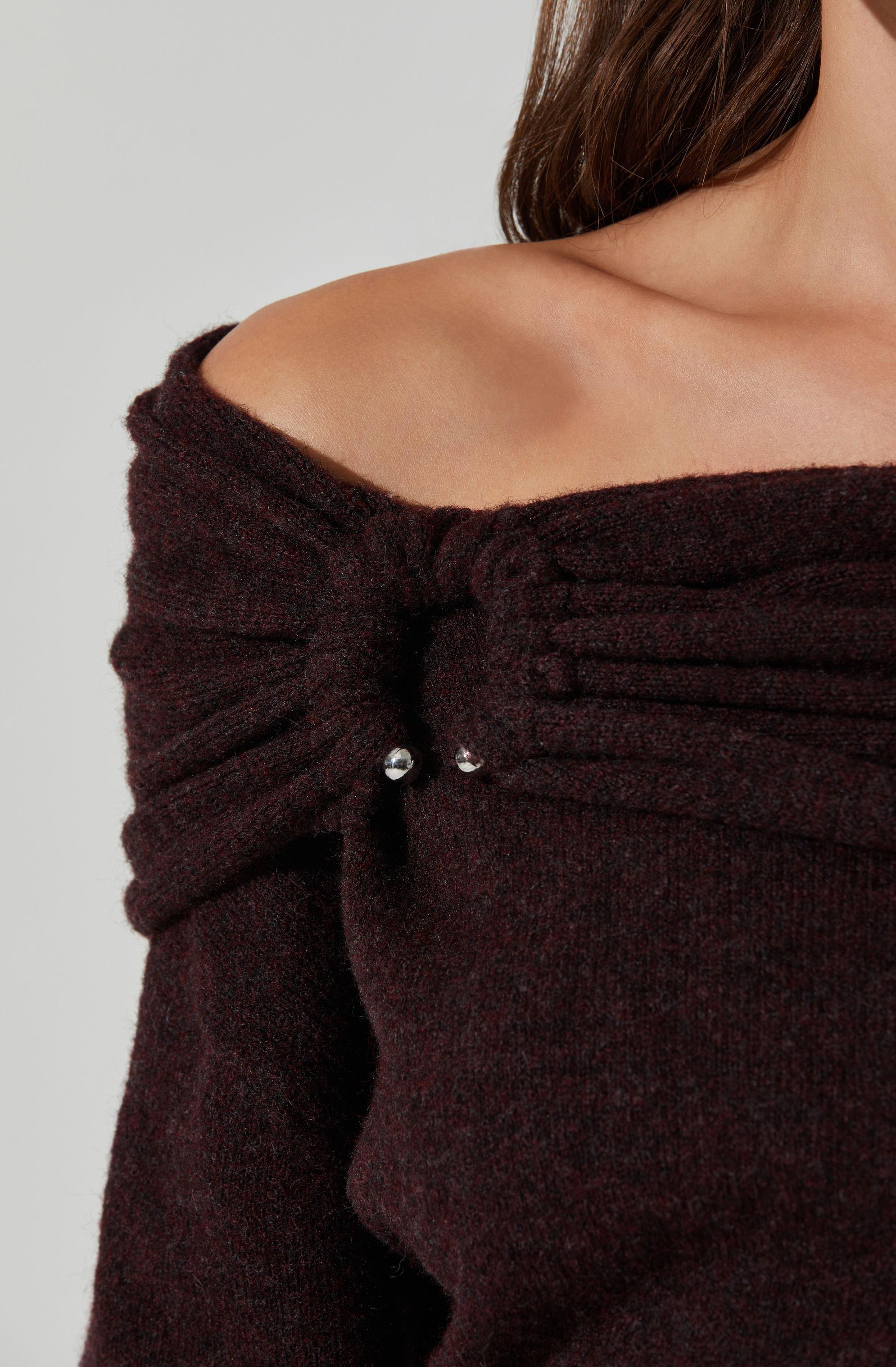 Wylie Off Shoulder Sweater - Image 9