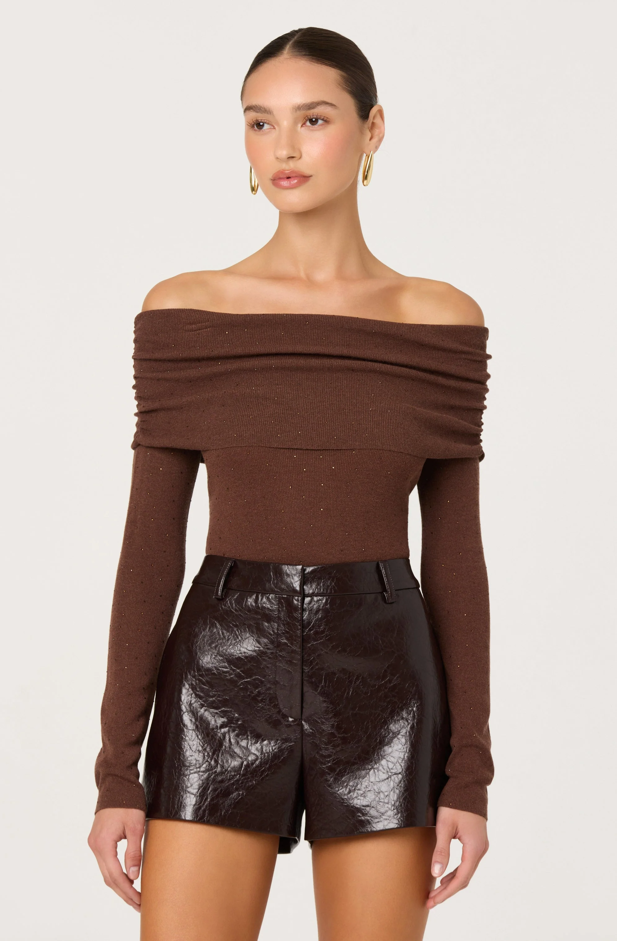 Wynn Faux Leather Shorts - Image 2