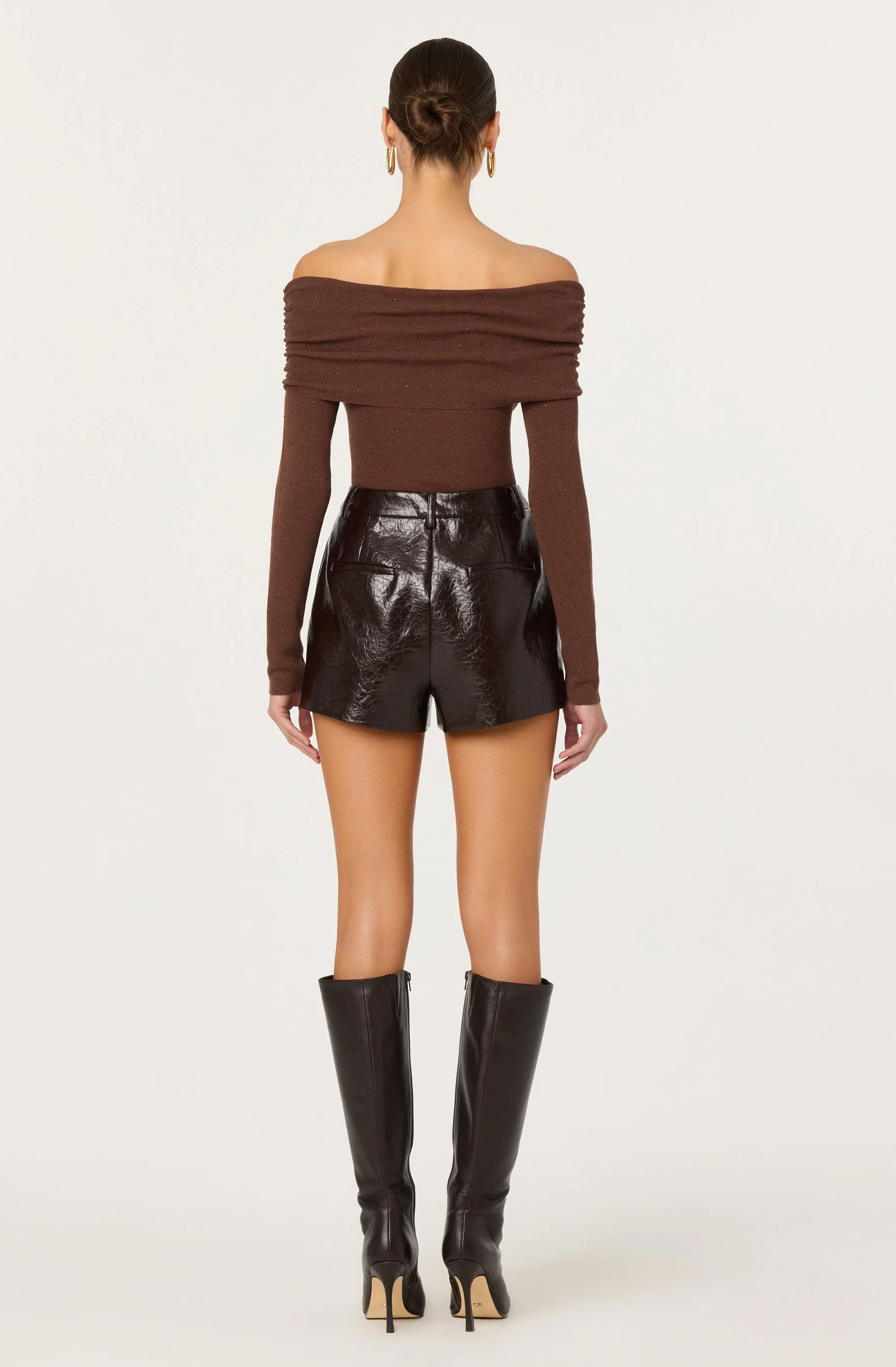 Wynn Faux Leather Shorts - Image 5
