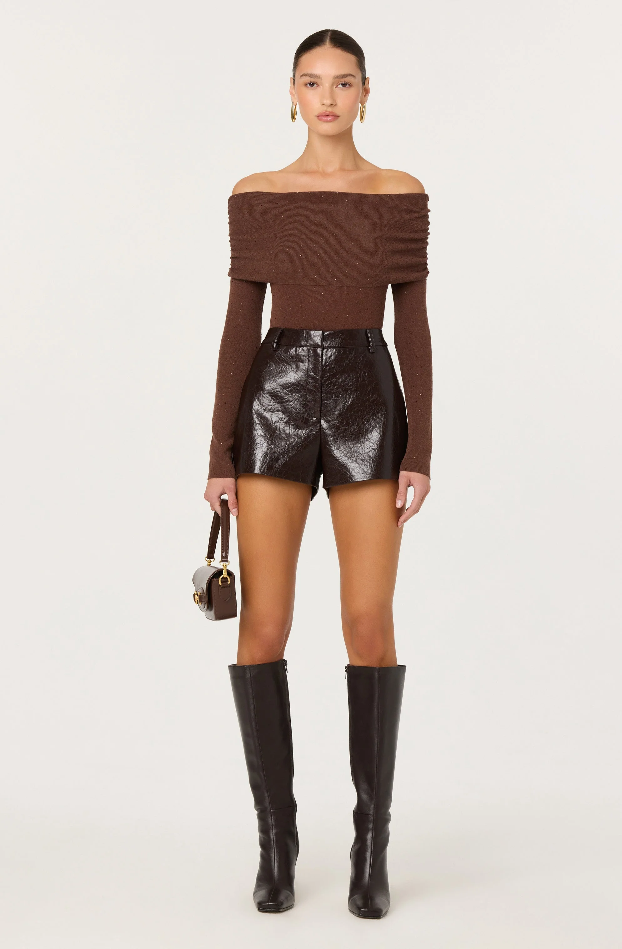 Wynn Faux Leather Shorts - Image 6