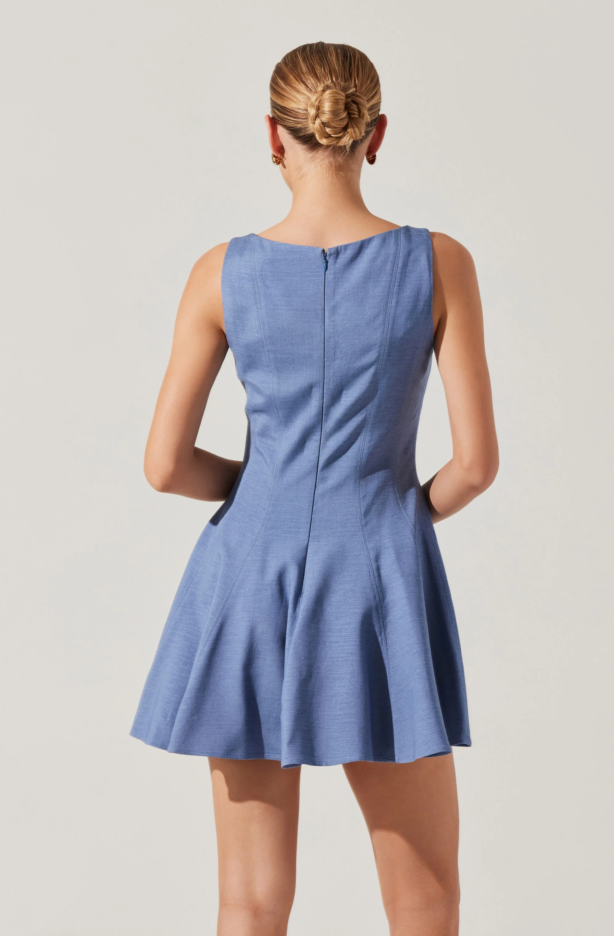 Xaria Linen-Blend Mini Dress - Image 11