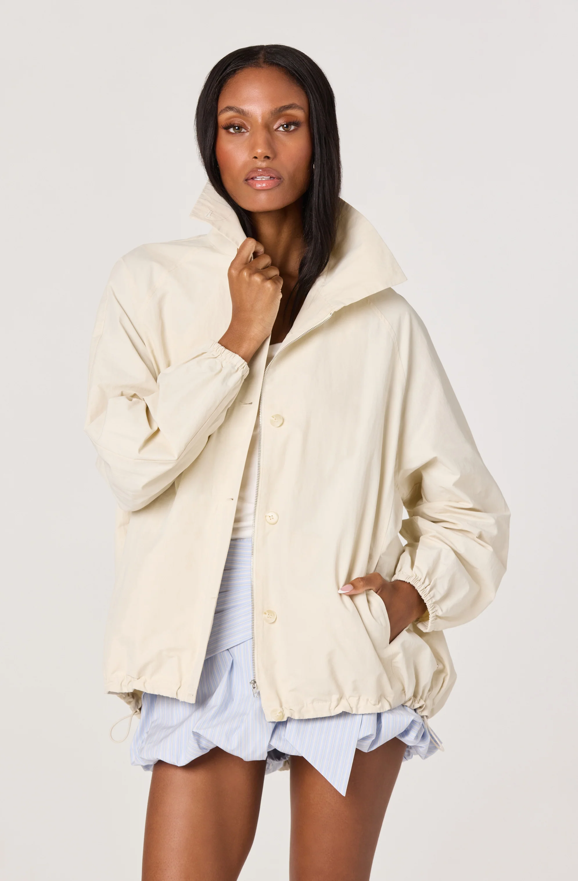 Yareli Oversized Funnel Neck Jacket