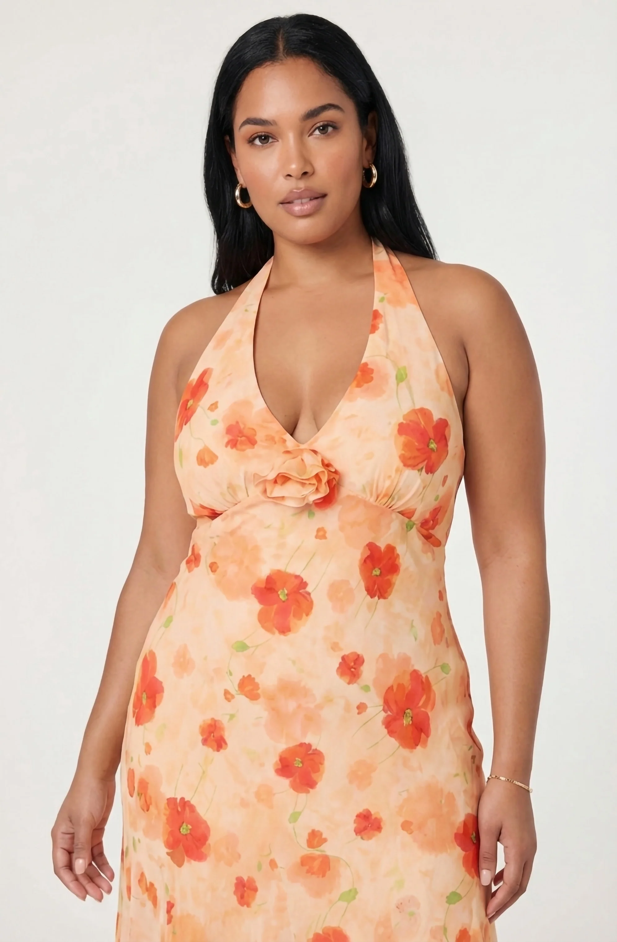 Yasmeen Floral Halter Godet Maxi Dress - Image 22