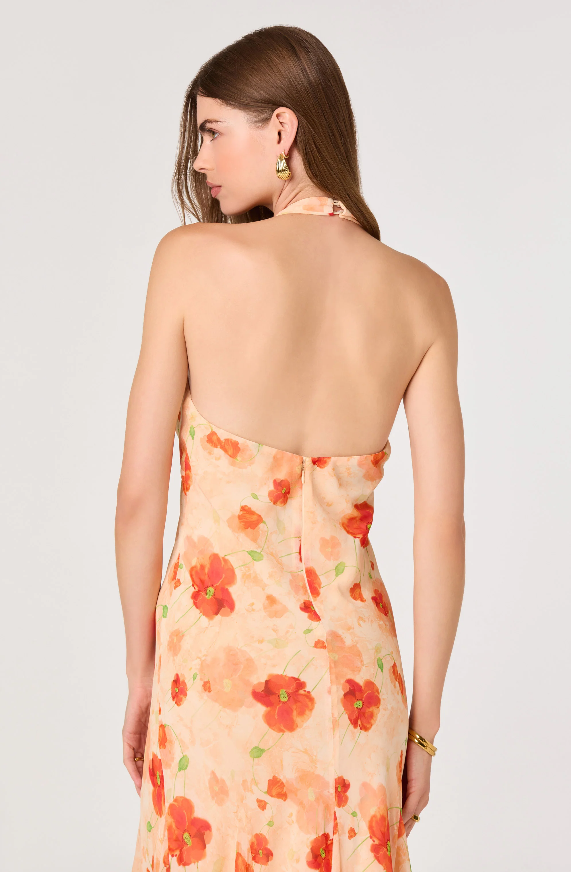 Yasmeen Floral Halter Godet Maxi Dress - Image 9