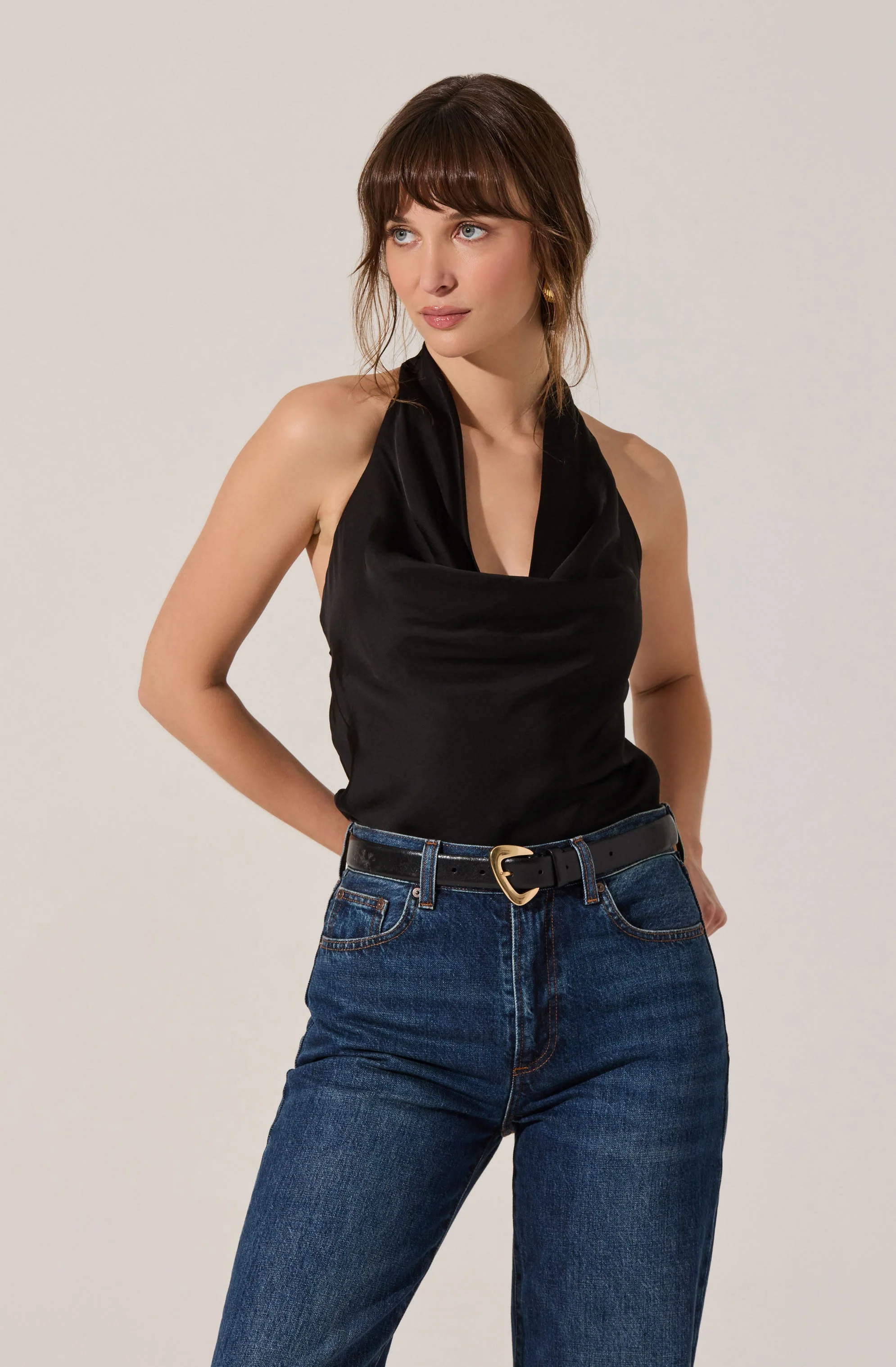 Zelenka Cowl Neck Halter Top - Image 2