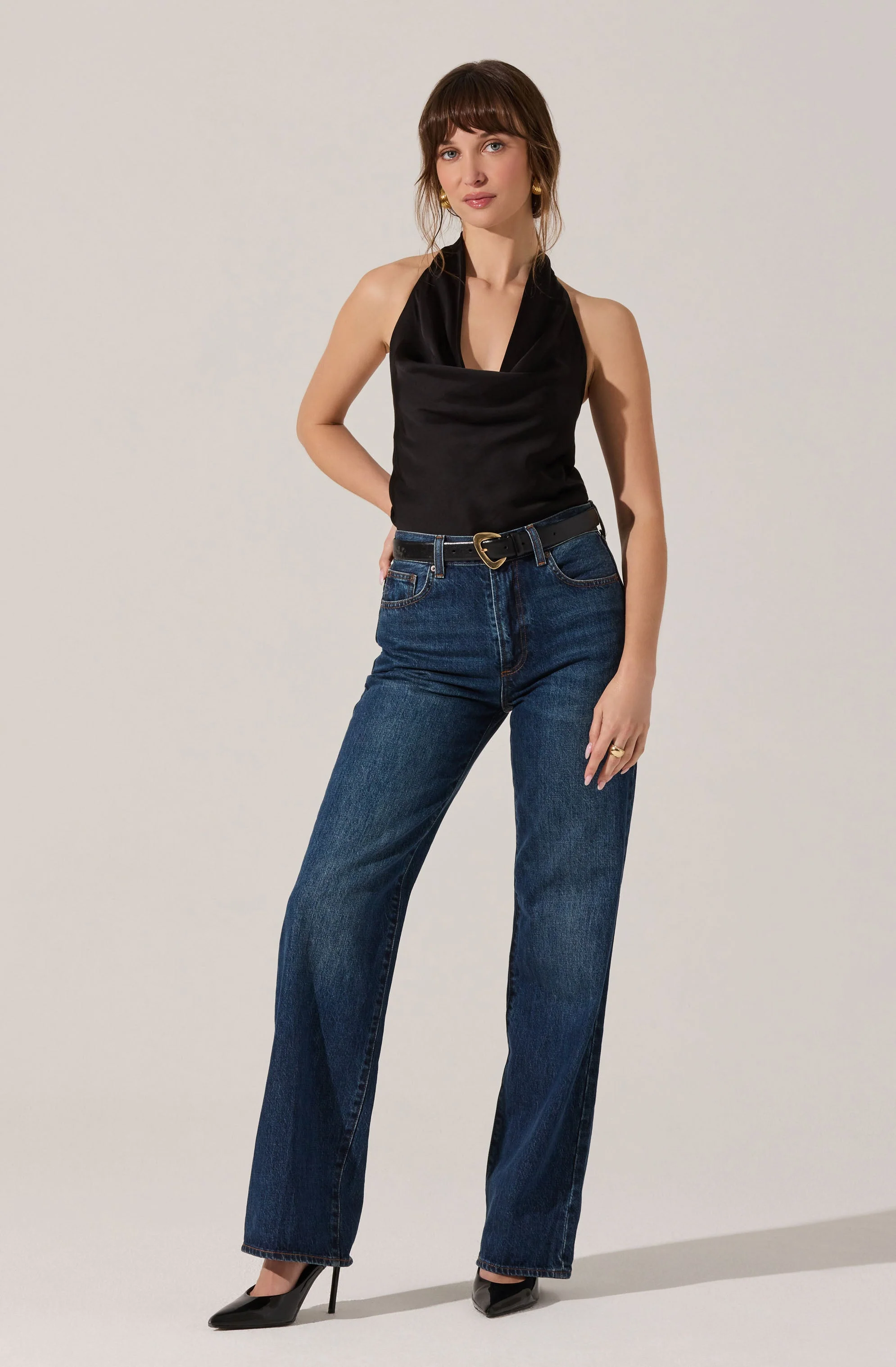 Zelenka Cowl Neck Halter Top - Image 4