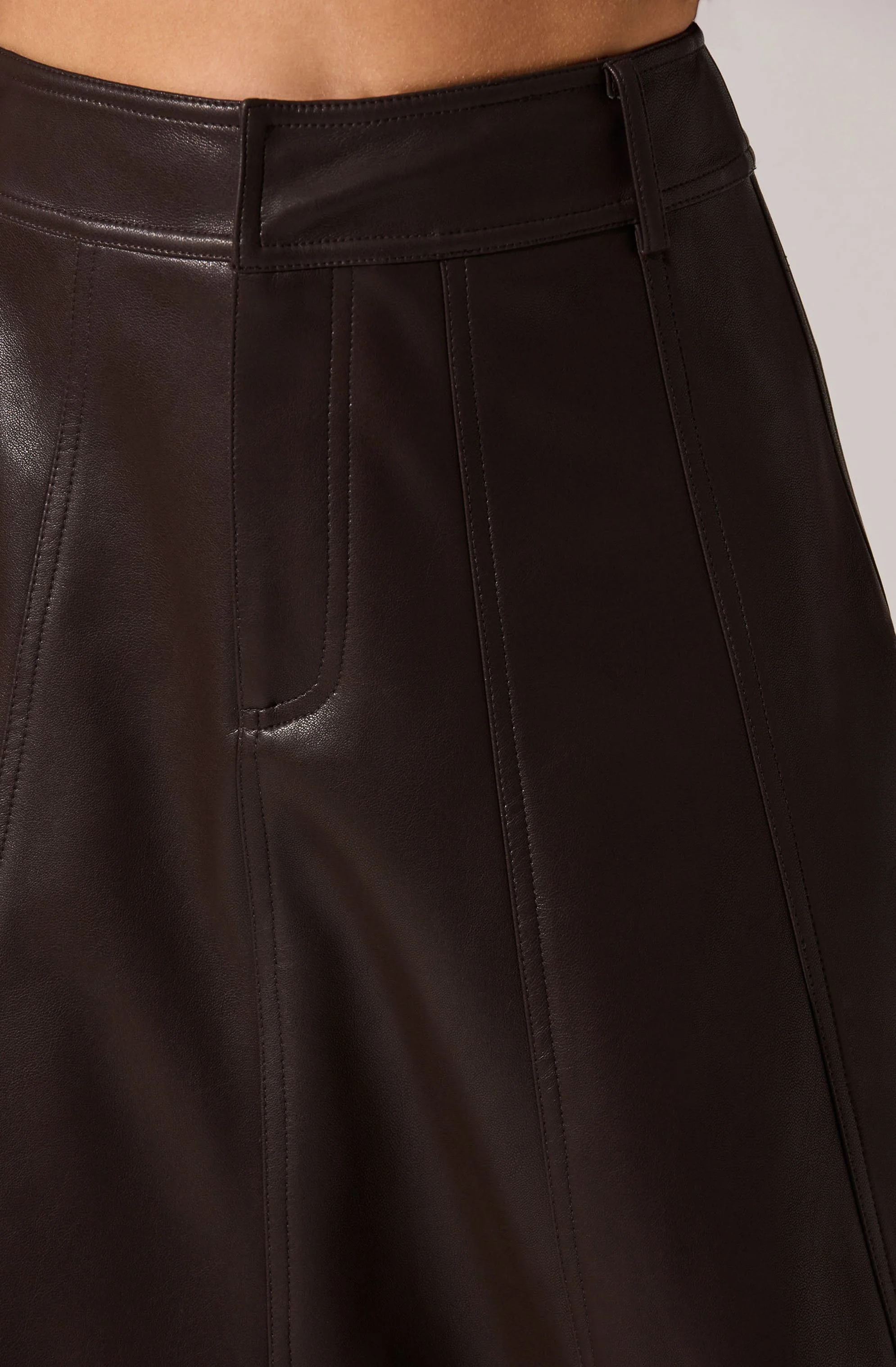 Zhuri Faxu Leather Midi Skirt - Image 6