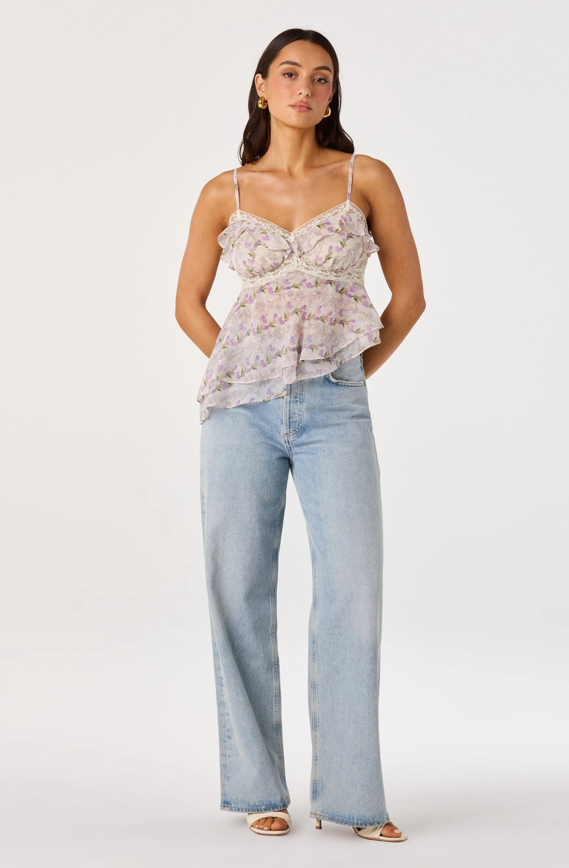 Zissel Lace Trim Tank Top - Image 2