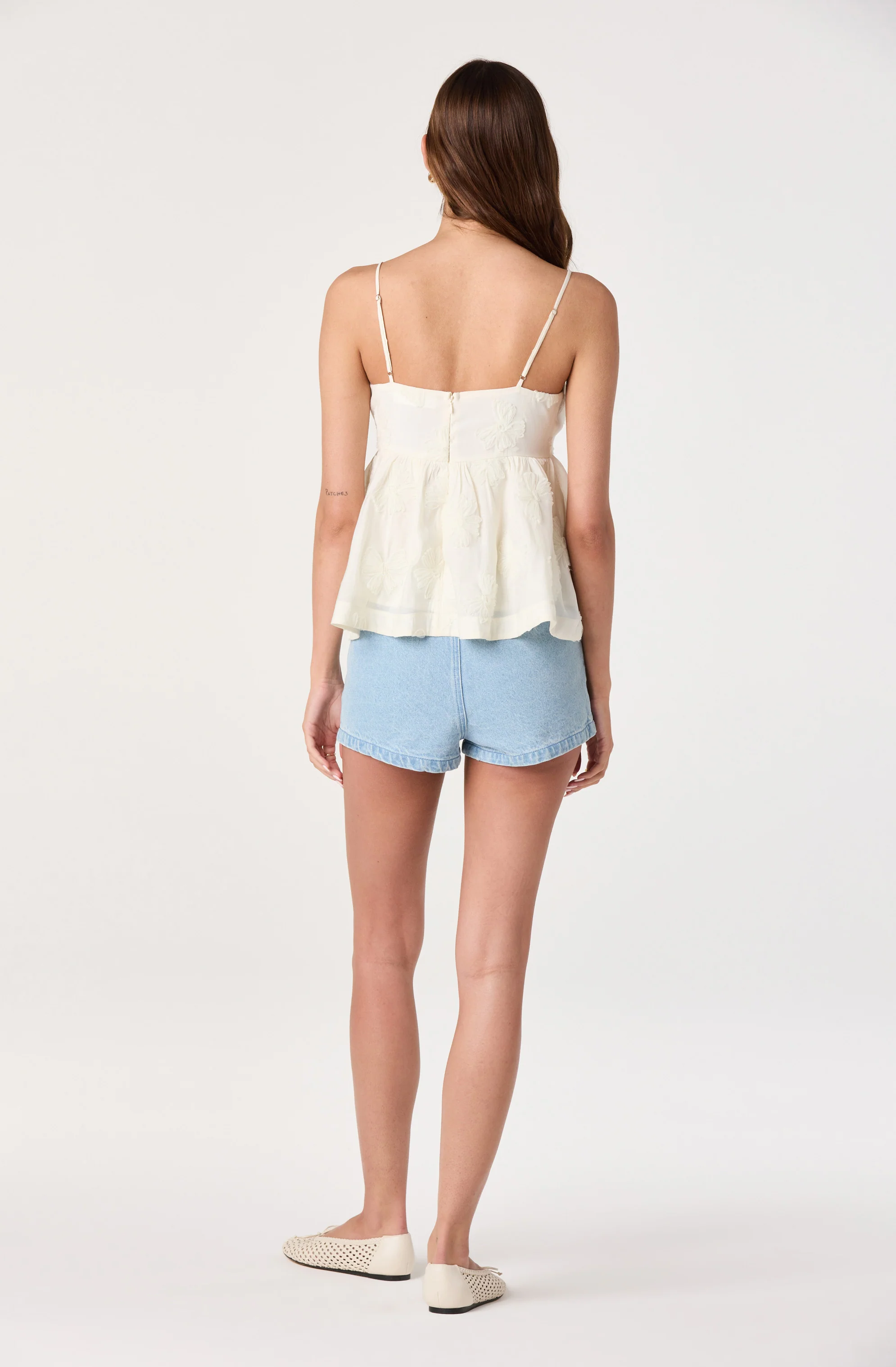 Zoe Floral Applique Babydoll Top - Image 3
