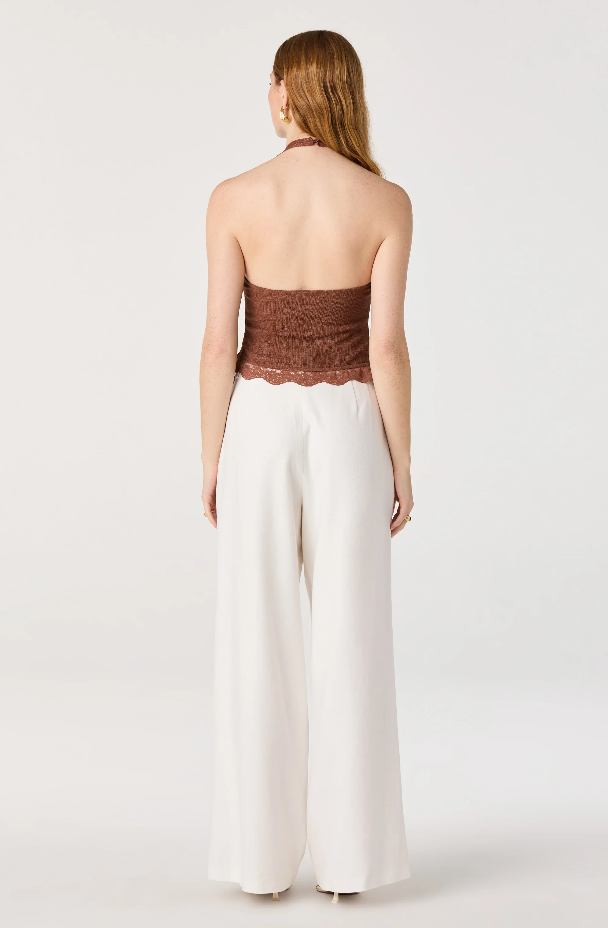 Zoe Lace Trim Halter Top - Image 9