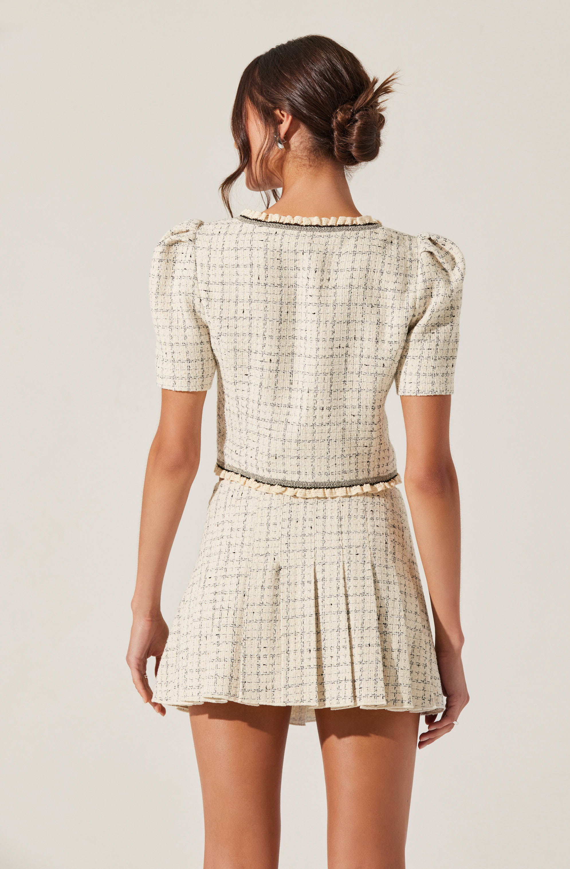Zoela Contrast Trim Tweed Jacket - Image 3
